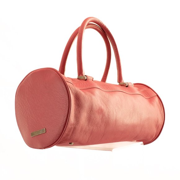 Shih Barrel Pink Leather Bag - Picture 2 of 6